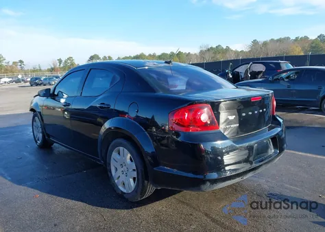 2013 Dodge Avenger Se z USA, uszkodzony, nr VIN 1C3CDZABXDN526221